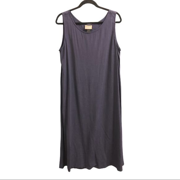 Eileen Fisher Sleeveless Maxi Long Dress Blue 1‎ S/M - Picture 1 of 5